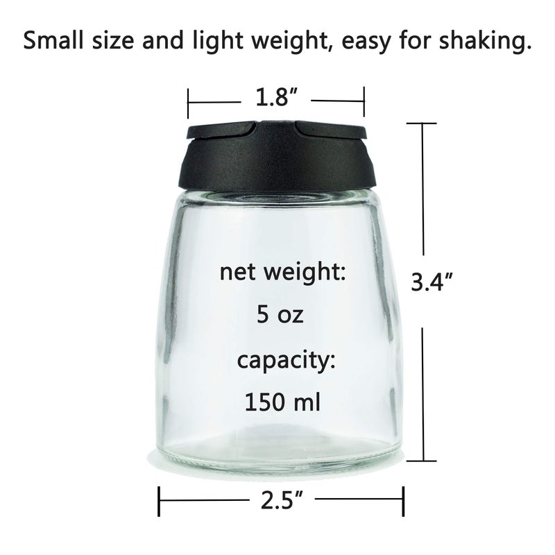 MILEKE Salt and Pepper Shakers, Moisture-Proof Condiment holders 150ML, 2/pack - Image 3